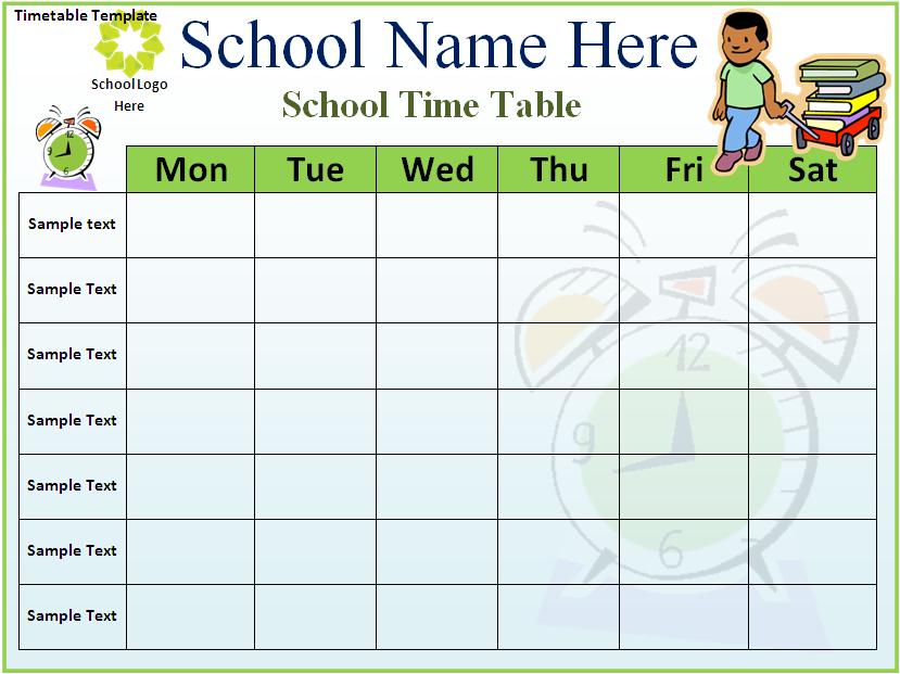 School Timetable download