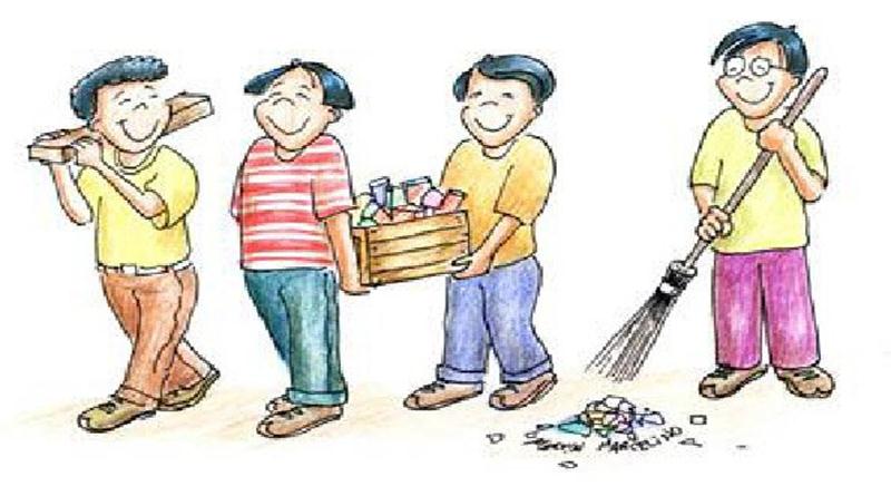 Clean india drawing cartoon