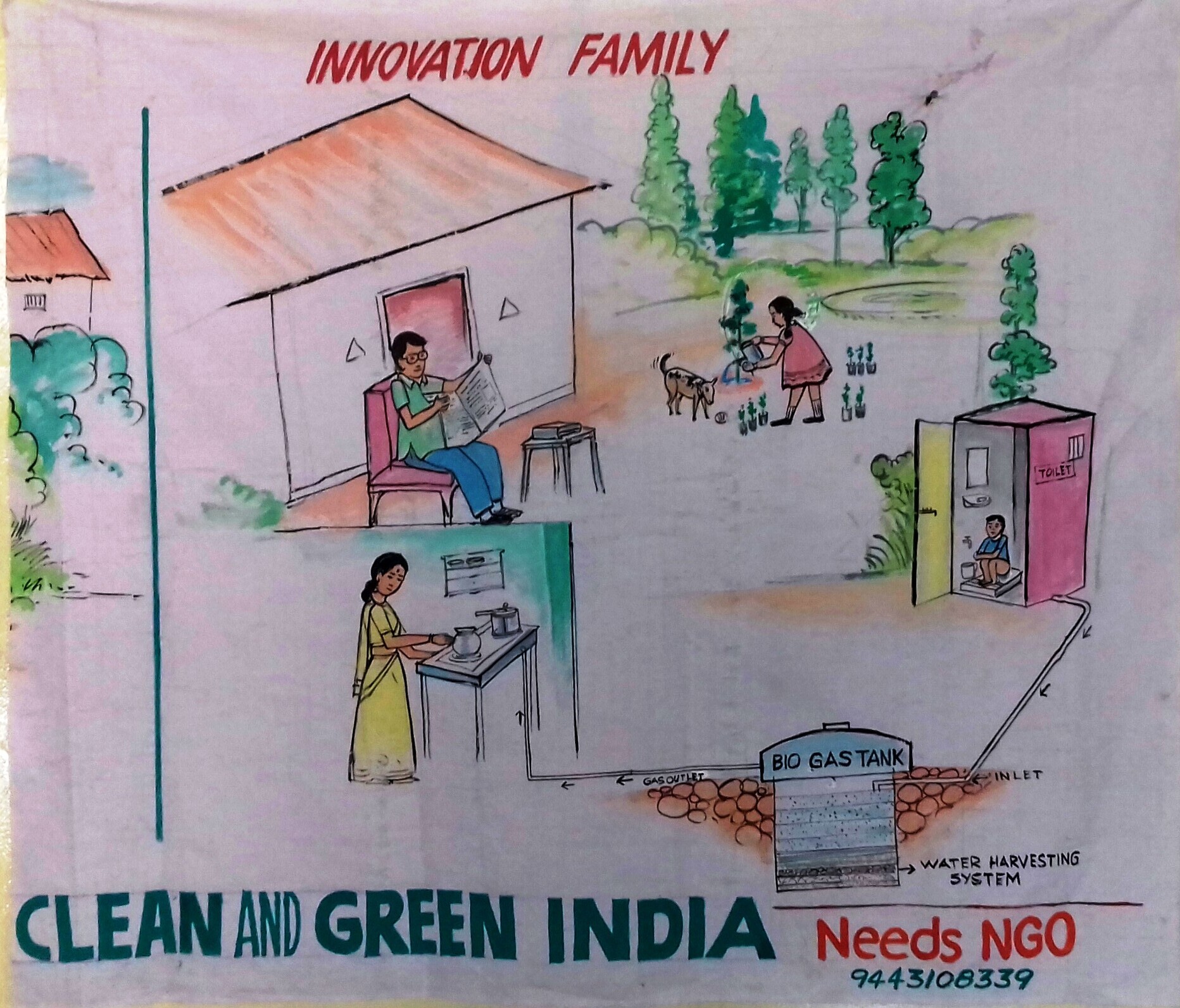 Clean india drawing pic