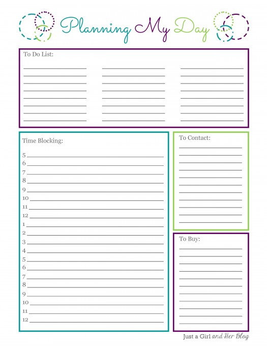 Download Daily planner printable