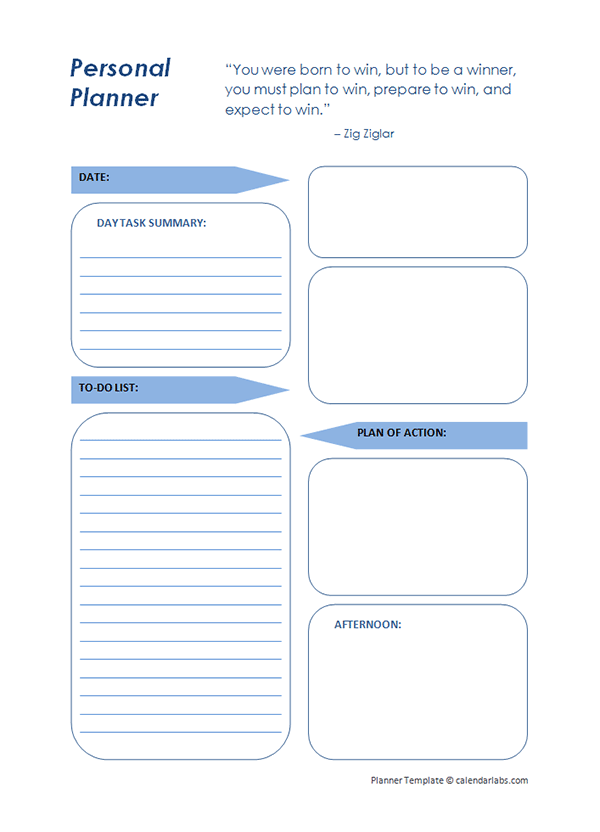 Download Daily planner printable