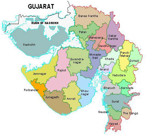 Download Gujarat map Printable
