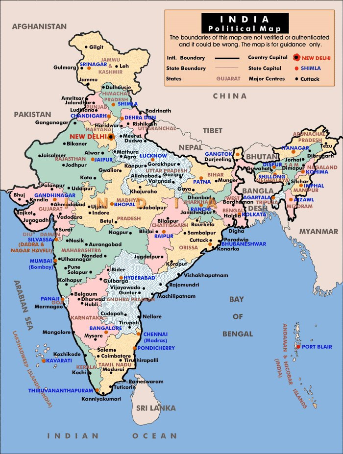 Download political map of India
