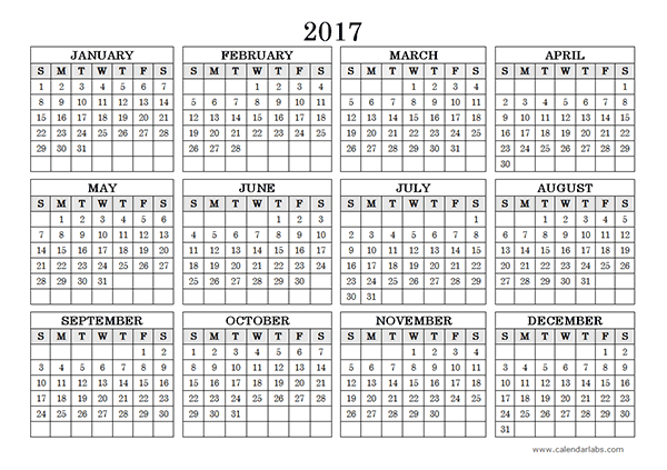 Printable calendar 2017 (1)