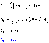 Arithmetic progression formula
