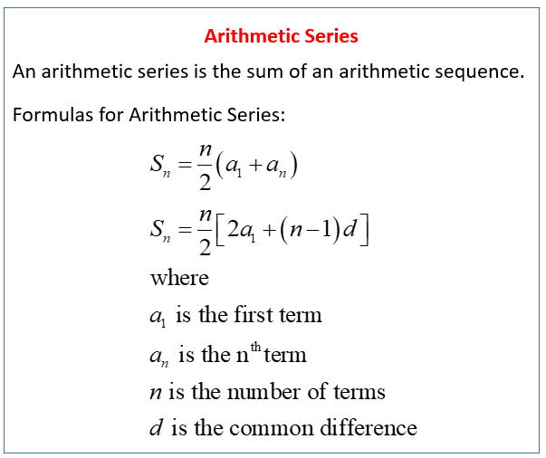 Arithmetic progression formula