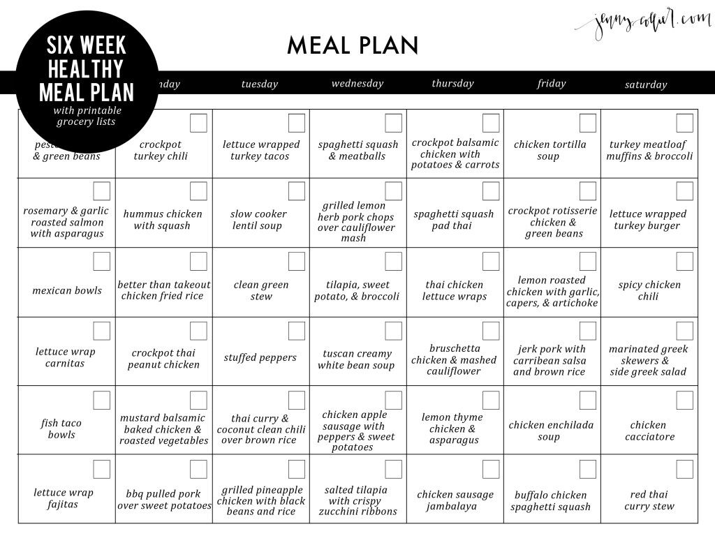 Printable Diet plan for weight loss