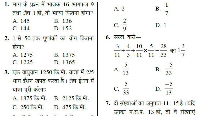 Railway exam paper