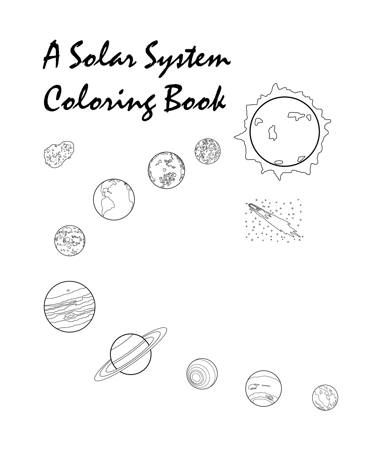 Download free Solar system for kids printables