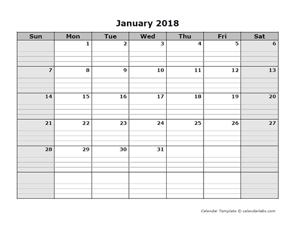 Free printable calendar