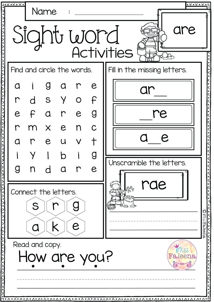 Latest Printable sight word activities