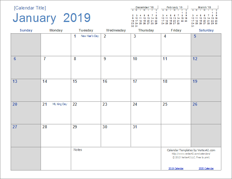 2019 calendar template (4)