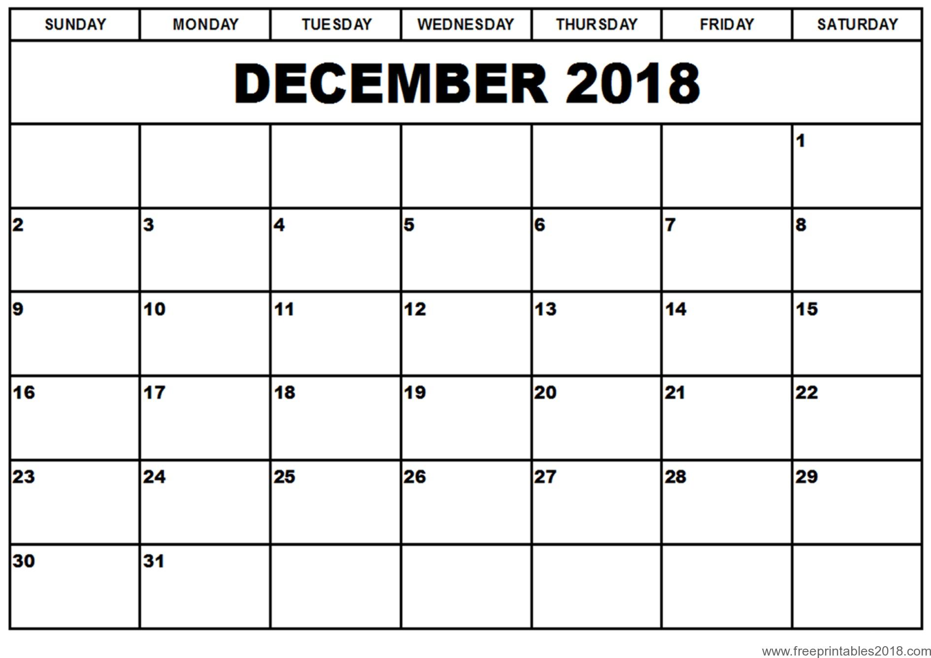 Free printable calendar