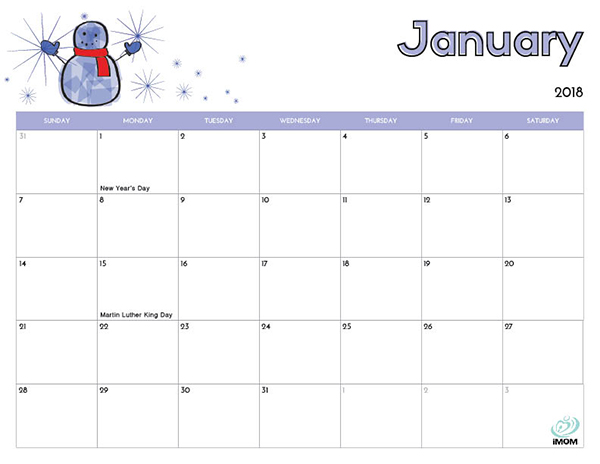 Free printable calendar