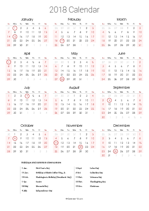 Download Printable 2019 calendar at a glance