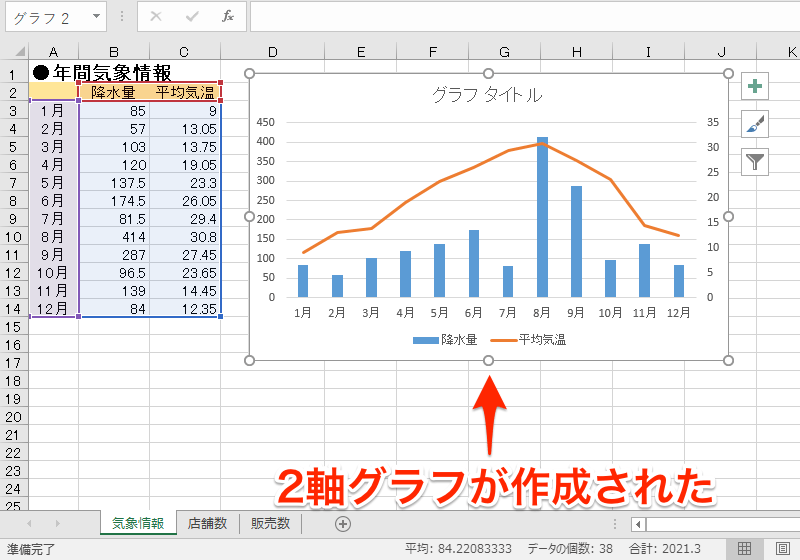 グラフ エクセル