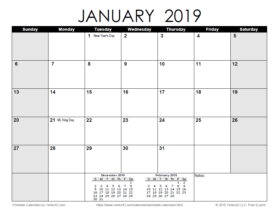2020 calendar printable portrait