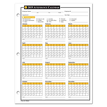 2020 printable attendance calendar2020 printable attendance calendar