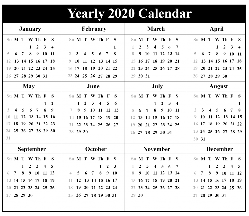 Printable calendar 2020 Australia