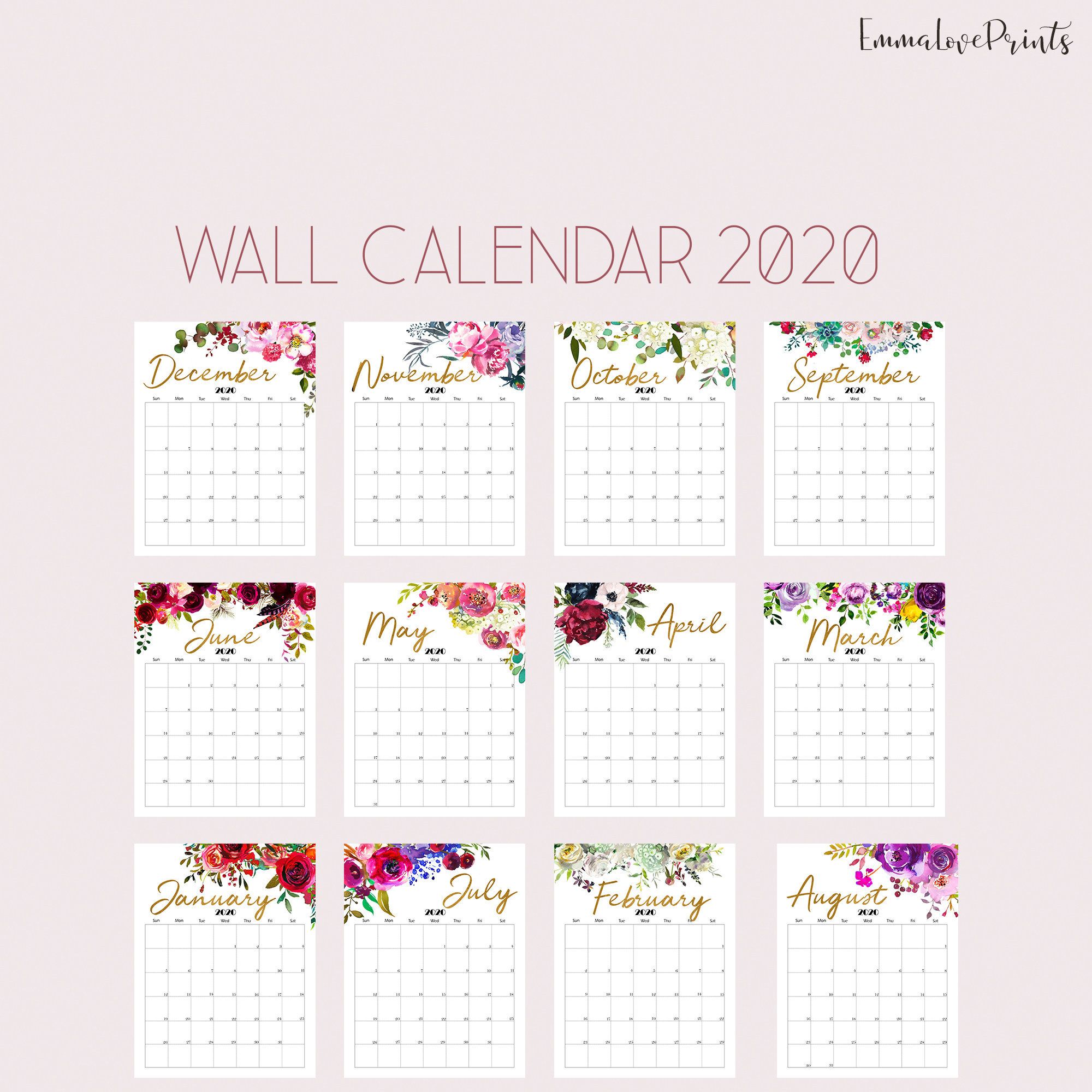 Printable calendar 2020 a3 size