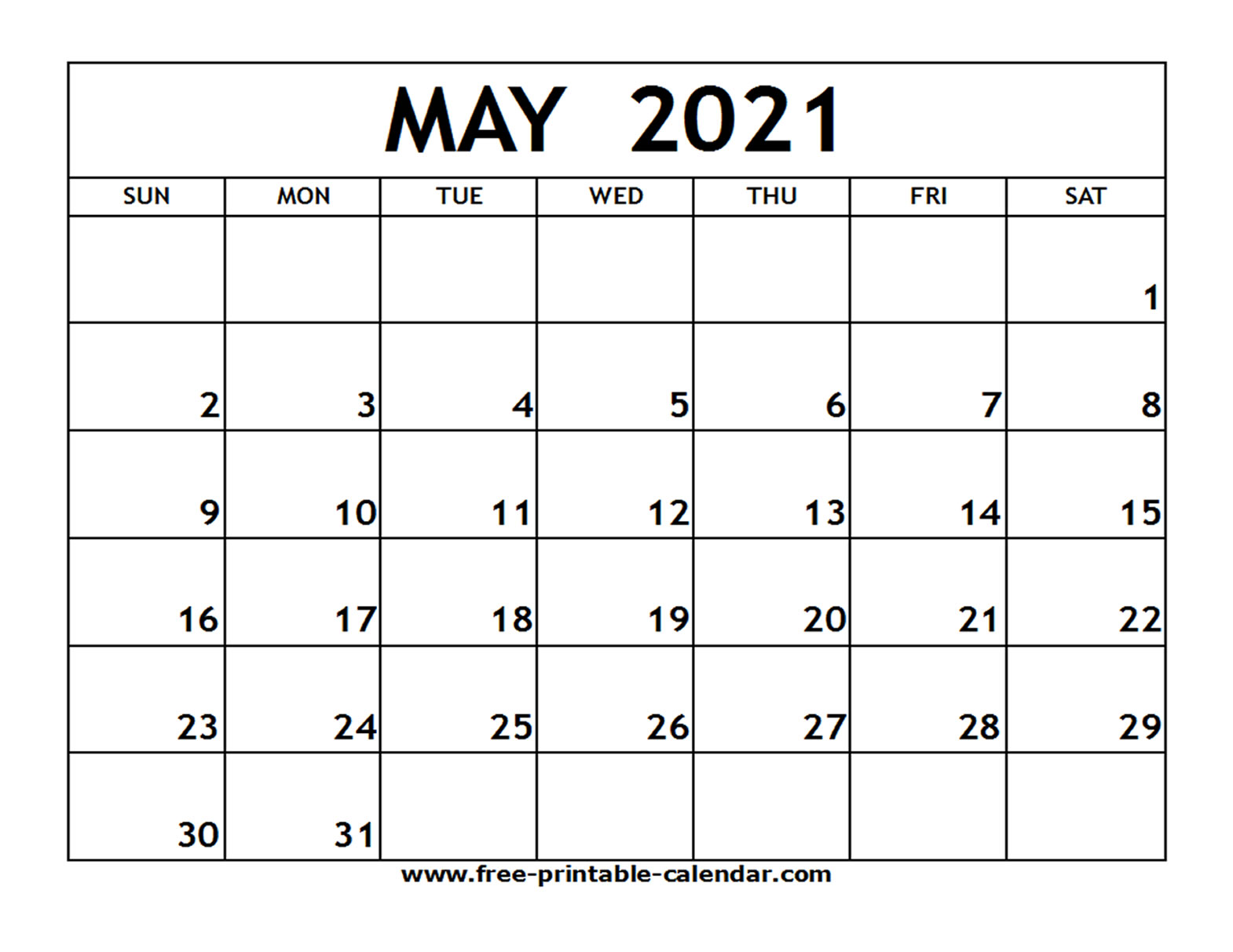 Download Printable calendar 2021 for free