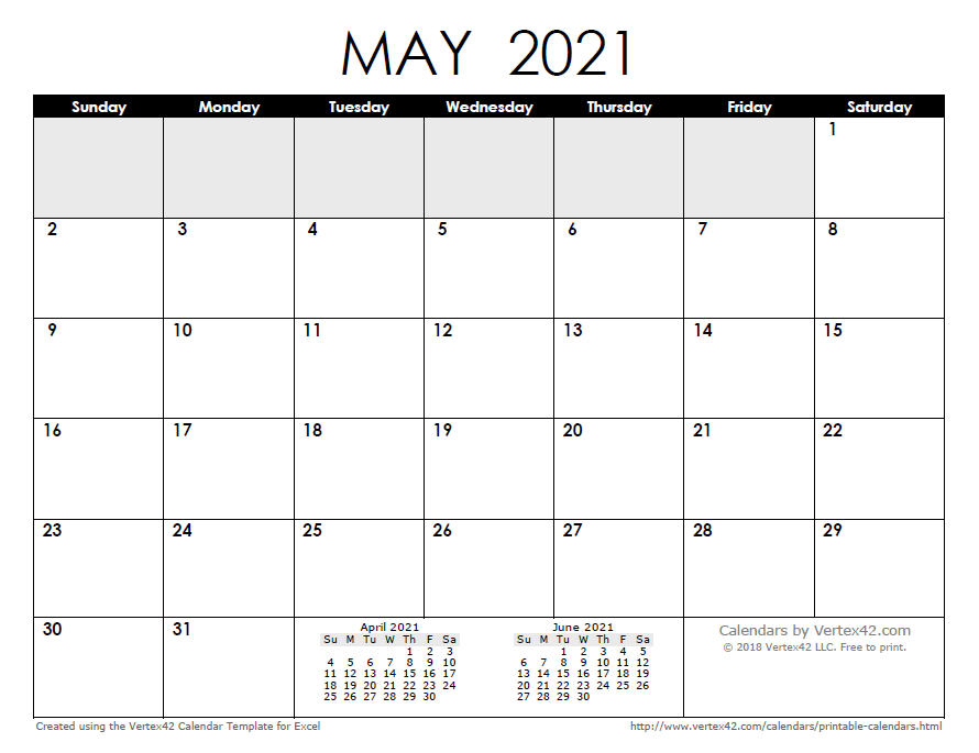 Download Printable calendar 2021 for free