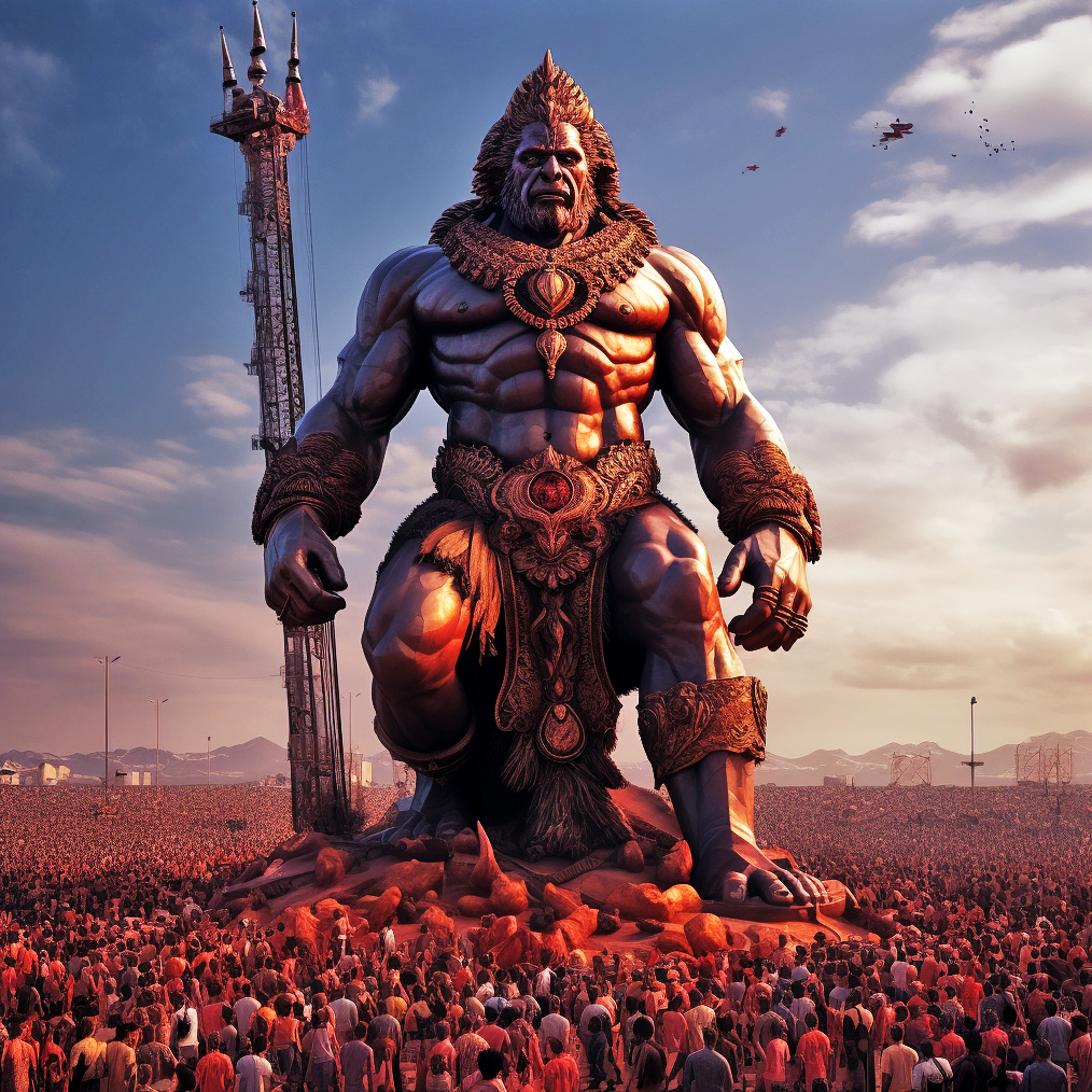 Giant statue of lord bajrangbali