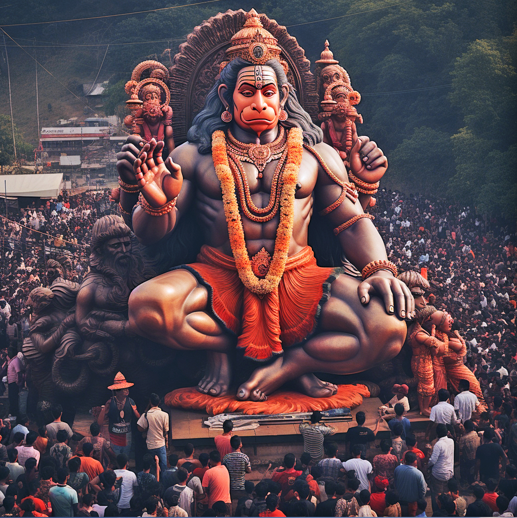 Photo of Lord Hanuman's giant statue