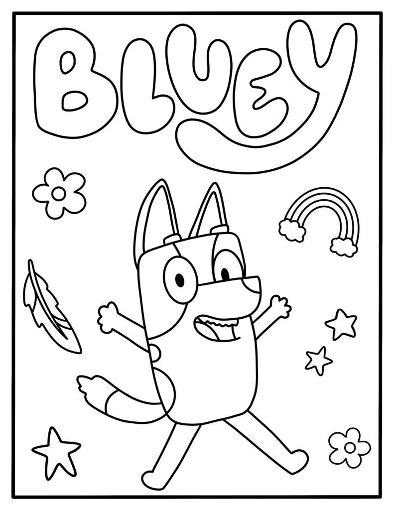 Download Bluey Coloring pages for kids