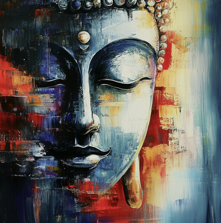 Artistic colourful Gautam Buddha Photo in HD