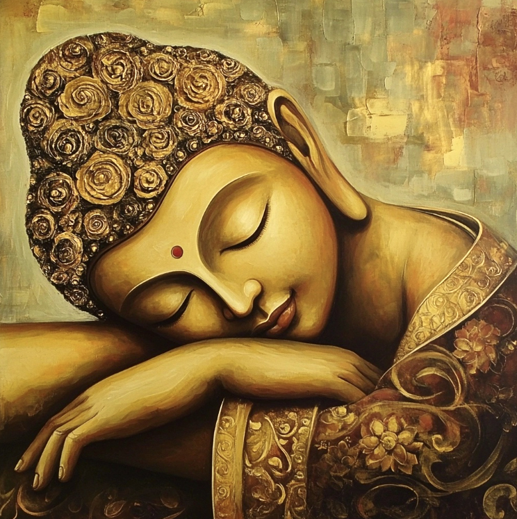 Sleeping Gautam Buddha Photo in HD